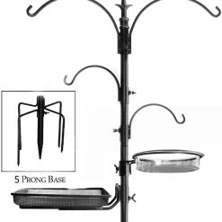Ashman Online Ashman Premium Bird Feeding Station 92 Inches Tall – 22" Wide X 92" Tall – 4 Hangers Along With Bird Bath Tray, Mesh Tray – 5 Pronged Base Support. 15 Ashman Online Ashman Premium Bird Feeding Station 92 Inches Tall – 22