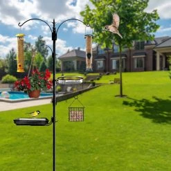 Ashman Garden Decor Sales 40 Ashman Online Ashman Premium Bird Feeding Station 92 Inches Tall β 22" Wide X 92" Tall β 4 Hangers Along With Bird Bath Tray, Mesh Tray β 5 Pronged Base Support.