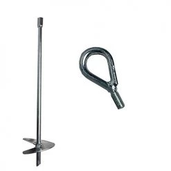 AshmanOnline Ashman Black Ground Anchor 18 Inches In Length And 1/4 Inch In Diameter, Ideal For Securing Animals, Tents, Canopies, Car Ports, Swing Sets (12 Pack) Ground Anchors