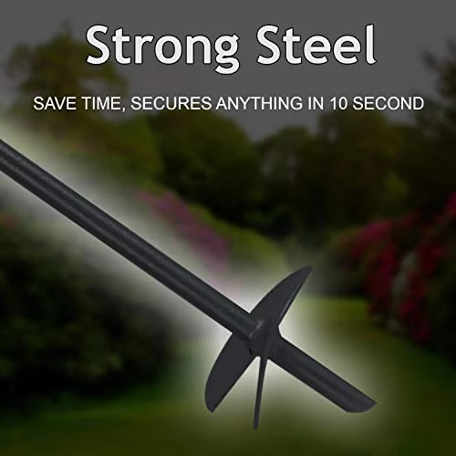 Ashman Online Ashman Black Ground Anchor 15 Inches In Length And 10MM Thick In Diameter, Ideal For Securing Animals, Tents, Canopies - Ground Anchor Drill - 8 Pack Ground Anchors 10 Ashman Online Ashman Black Ground Anchor 15 Inches In Length And 10MM Thick In Diameter, Ideal For Securing Animals, Tents, Canopies - Ground Anchor Drill - 8 Pack Ground Anchors
