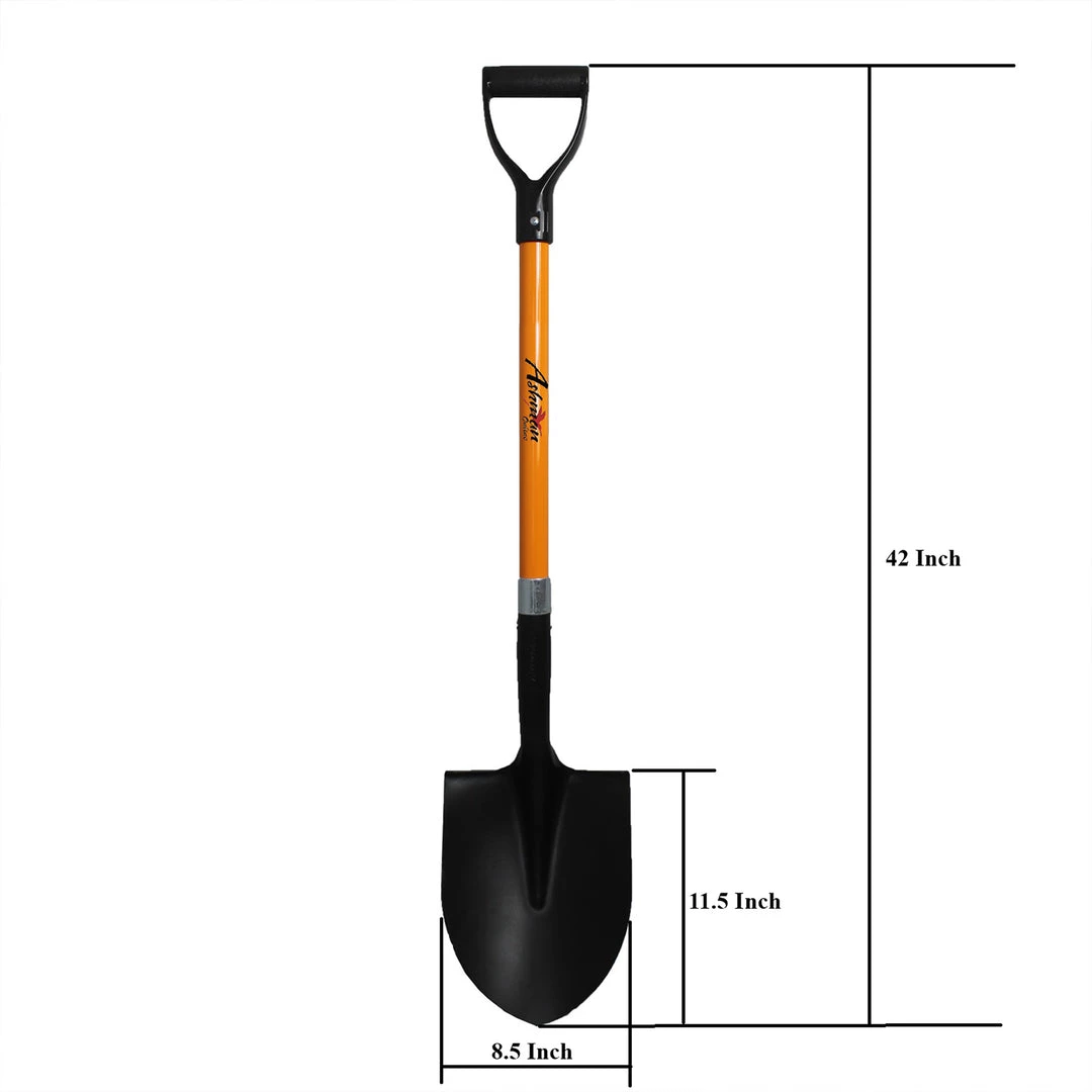 AshmanOnline Garden Tools Ashman Round Shovel (Large) – (2 Pack) – The Round Shovel Has A D Handle Grip With 41 Inches Long Shaft – Heavy Duty Blade With A Shaft Made Of Fiber Glass. 6 AshmanOnline Garden Tools Ashman Round Shovel (Large) – (2 Pack) – The Round Shovel Has A D Handle Grip With 41 Inches Long Shaft – Heavy Duty Blade With A Shaft Made Of Fiber Glass.