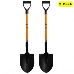 Ashman Garden Decor Sales 9 AshmanOnline Garden Tools Ashman Round Shovel (Large) β (2 Pack) β The Round Shovel Has A D Handle Grip With 41 Inches Long Shaft β Heavy Duty Blade With A Shaft Made Of Fiber Glass.