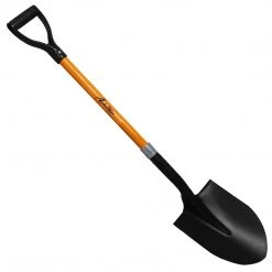 AshmanOnline Garden Tools Ashman Round Shovel (Large) – (6 Pack) – The Round Shovel Has A D Handle Grip With 41 Inches Long Shaft – Heavy Duty Blade With A Shaft Made Of Fiber Glass.