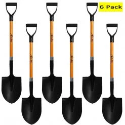 Ashman Garden Decor Sales 7 AshmanOnline Garden Tools Ashman Round Shovel (Large) β (6 Pack) β The Round Shovel Has A D Handle Grip With 41 Inches Long Shaft β Heavy Duty Blade With A Shaft Made Of Fiber Glass.