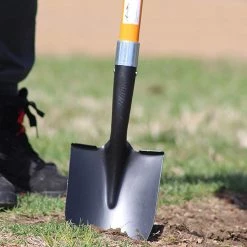 AshmanOnline Ashman Round Shovel (Large) – (1 Pack) – The Round Shovel Has A D Handle Grip With 41 Inches Long Shaft – Heavy Duty Blade With A Shaft Made Of Fiber Glass.