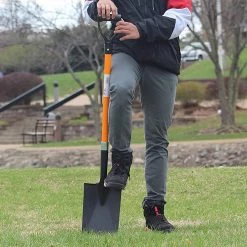 AshmanOnline Ashman Spade Shovel (6 Pack) – 41 Inches Long D Handle Grip – The Single Shovel Weighs 2.2 Pounds And Has A Durable Handle – Premium Quality Multipurpose Orange Spade Shovel With Strong Build. Garden Tools