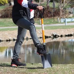 AshmanOnline Ashman Spade Shovel (6 Pack) – 41 Inches Long D Handle Grip – The Single Shovel Weighs 2.2 Pounds And Has A Durable Handle – Premium Quality Multipurpose Orange Spade Shovel With Strong Build. Garden Tools