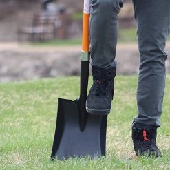 AshmanOnline Ashman Square Shovel (Large) – (6 Pack)– 41 Inches Long D Grip With Durable Handle – Premium Quality Multipurpose Orange Square Shovel With Strong.