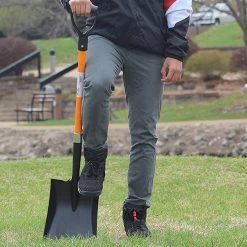 AshmanOnline Ashman Square Shovel (Large) – (6 Pack)– 41 Inches Long D Grip With Durable Handle – Premium Quality Multipurpose Orange Square Shovel With Strong.