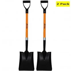 Ashman Garden Decor Sales 3 AshmanOnline Ashman Square Shovel (Large) β (2 Pack) β 41 Inches Long D Handle Grip β The Blade Weighs 2.2 Pounds And Has A Fiber Glass Handle β Premium Quality Multipurpose Square Shovel Strong Build. Garden Tools