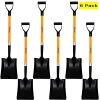 AshmanOnline Ashman Square Shovel (Large) – (6 Pack)– 41 Inches Long D Grip With Durable Handle – Premium Quality Multipurpose Orange Square Shovel With Strong.