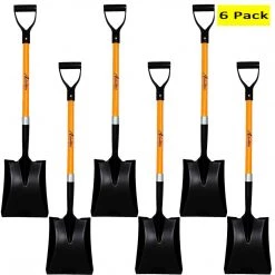Ashman Garden Decor Sales 5 AshmanOnline Ashman Square Shovel (Large) β (6 Pack)β 41 Inches Long D Grip With Durable Handle β Premium Quality Multipurpose Orange Square Shovel With Strong.