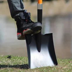 AshmanOnline Ashman Square Shovel (Large) – (2 Pack) – 41 Inches Long D Handle Grip – The Blade Weighs 2.2 Pounds And Has A Fiber Glass Handle – Premium Quality Multipurpose Square Shovel Strong Build. Garden Tools