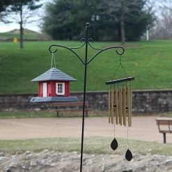 AshmanOnline Shepherd's Hooks Ashman 91 Inch Adjustable Shepherds Hook With Twin Hooks 5/8 Inches Thick, (1 Pack) Super Strong, Rust Resistant Steel Hook.