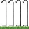 AshmanOnline Ashman Shepherd's Hooks, 35 Inches Black, Set Of 4 Made Of Premium Metal For Hanging Solar Lights, Bird Feeders, Mason Jars. 2 AshmanOnline Ashman Shepherd's Hooks, 35 Inches Black, Set Of 4 Made Of Premium Metal For Hanging Solar Lights, Bird Feeders, Mason Jars.