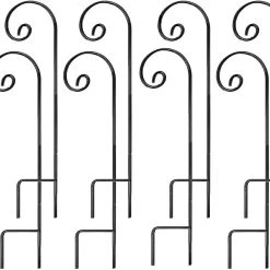 Ashman Online Ashman Shepherd Hook 35 Inch 12 Pack, 1/4 Inch Thick, Made Of Premium Metal For Hanging Bird Feeders, Mason Jars And Wedding (12 Pack)