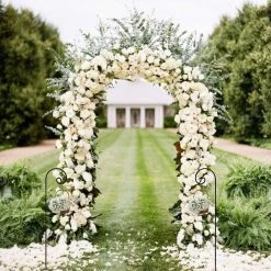 AshmanOnline Ashman Curled Shepherds Hook 48 Inch 2 Pack, 2/5 Inch Thick, Super Strong, Rust Resistant Steel Hook Ideal For Use At Weddings, Hanging Plant Baskets