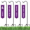 AshmanOnline Ashman Adjustable Shepherd's Hooks With 4 Prongs, Black, Set Of 4 Made Of Premium Metal For Hanging Solar Lights, Bird Feeders, Etc...