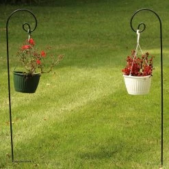 AshmanOnline Ashman Black Shepherd Curled Hook 92 Inch, 1/2 Inch Diameter Thick, Super Strong, Rust Resistant Steel Hook, (1 Pack)