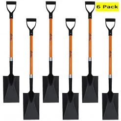 Ashman Garden Decor Sales 25 AshmanOnline Ashman Spade Shovel (6 Pack) β 41 Inches Long D Handle Grip β The Single Shovel Weighs 2.2 Pounds And Has A Durable Handle β Premium Quality Multipurpose Orange Spade Shovel With Strong Build. Garden Tools