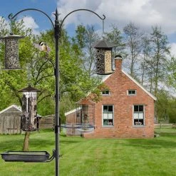 Ashman Online Ashman Premium Bird Feeding Station 92 Inches Tall – 22" Wide X 92" Tall – 4 Hangers Along With Bird Bath Tray, Mesh Tray – 5 Pronged Base Support. 14 Ashman Online Ashman Premium Bird Feeding Station 92 Inches Tall – 22